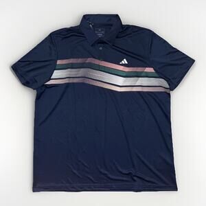 Adidas Golf Polo Shirt Navy Blue 2XL Climalite Performance BNWT